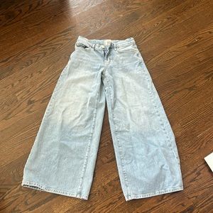 Joey Mid-Rise Wide-Leg Light Wash Pacsun Denim Jeans; Never Worn
